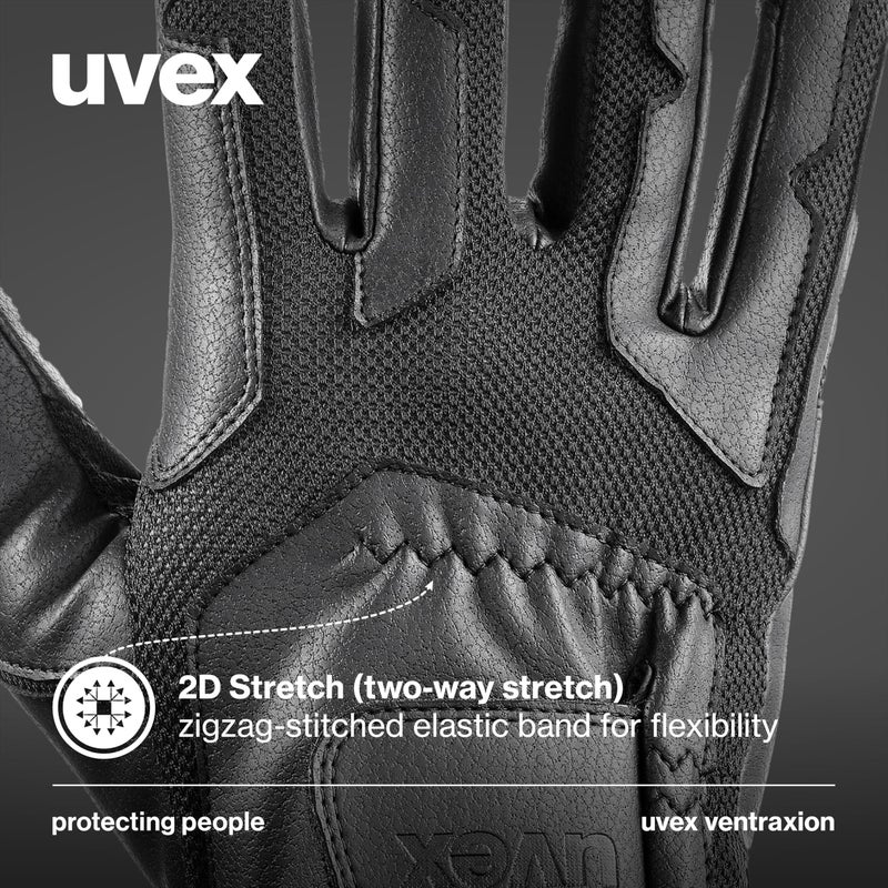 Uvex ventraxion Horse Riding Gloves Unisex, Black 7-8 - Stretchable, Breathable & with Touchscreen Capability - Image 2